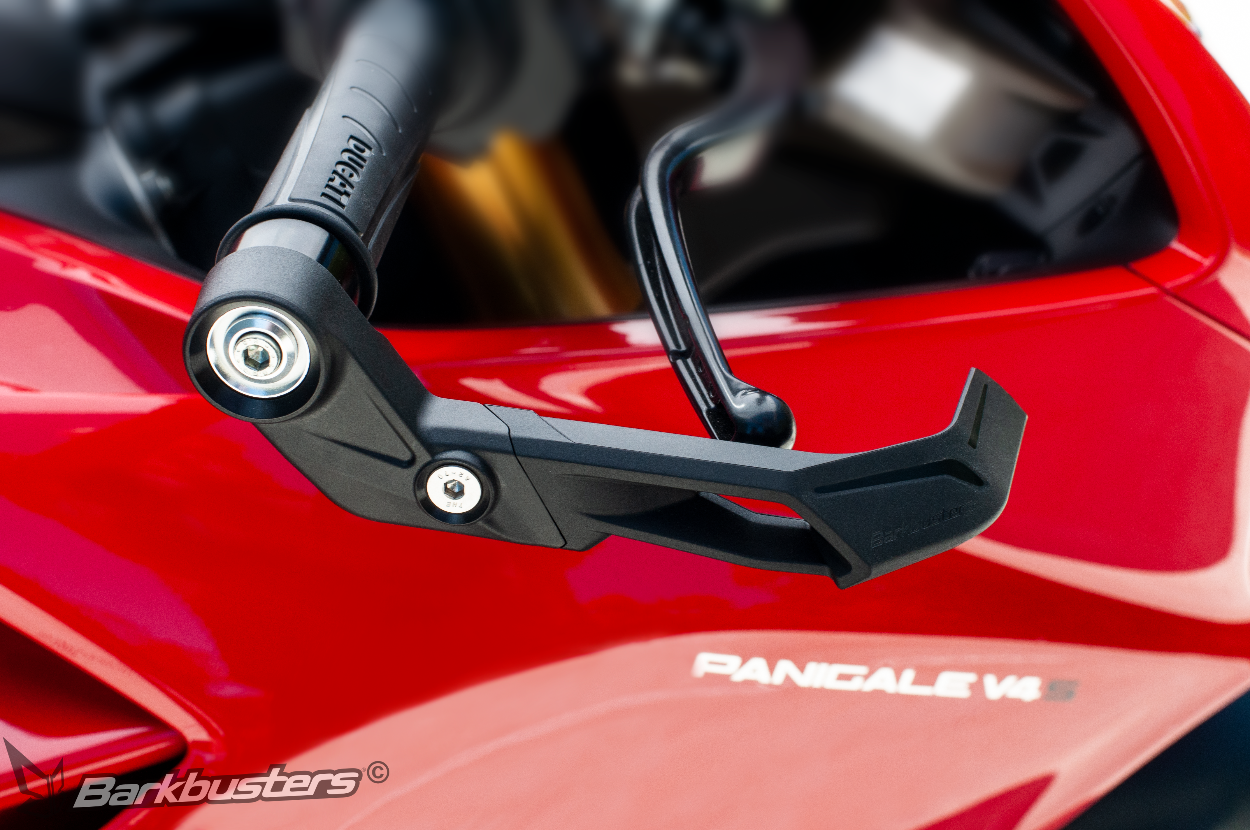 BARKBUSTERS AERO-GP Lever Protector (Code: AGP-001) fitted to DUCATI Panigale V4S 