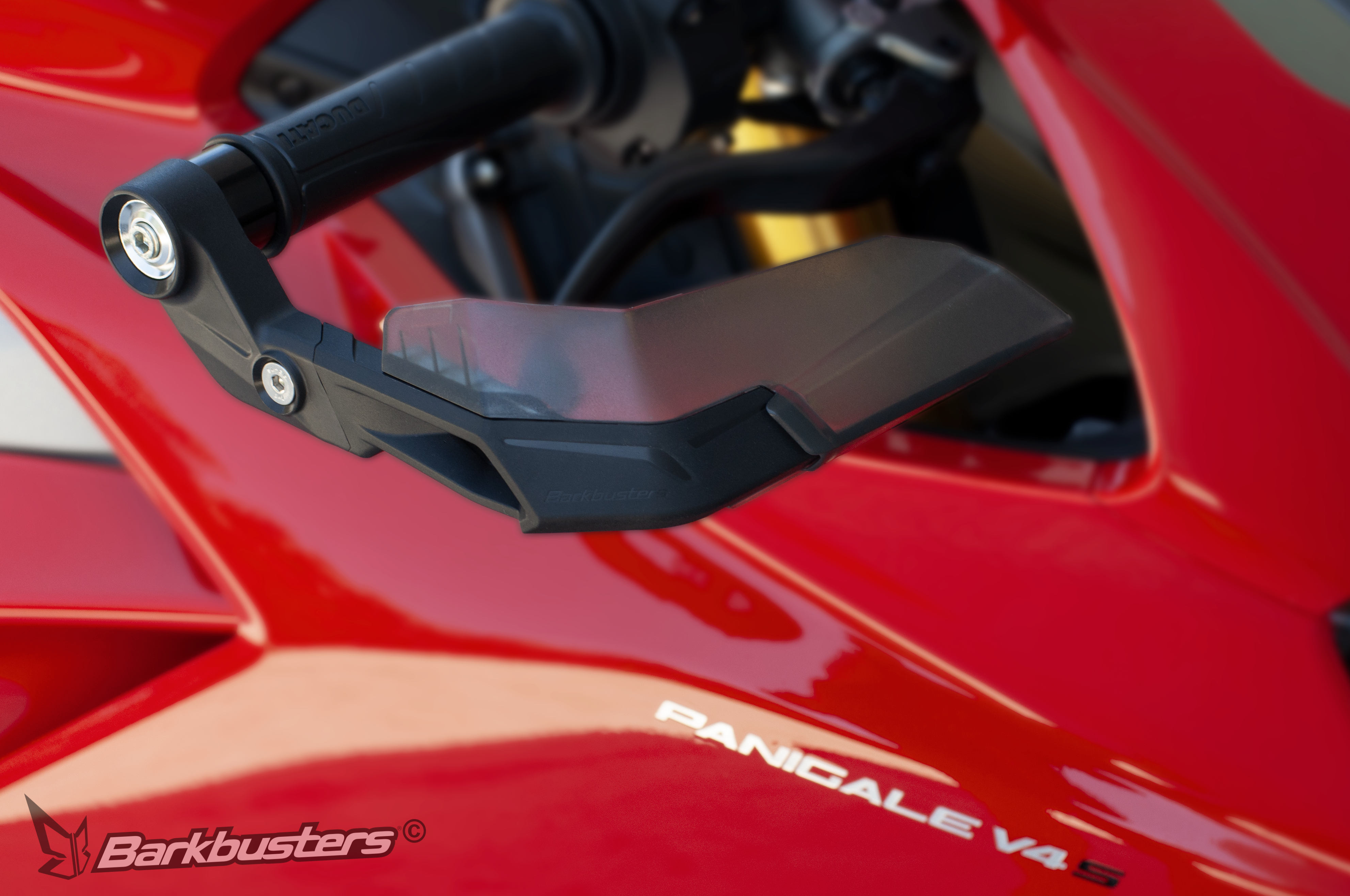 BARKBUSTERS AERO-GP Lever Protector (Code: AGP-001) fitted to DUCATI Panigale V4S 