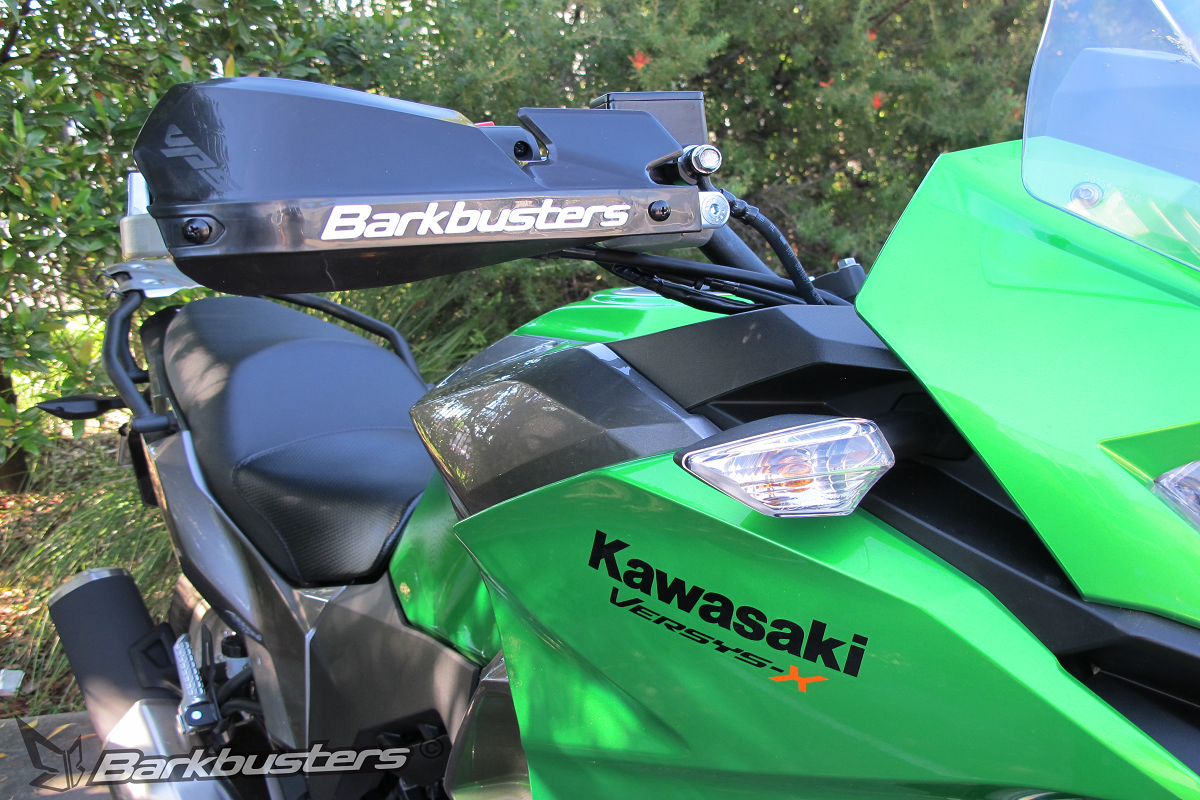 BARKBUSTERS Handguard Hardware Kit (Code: BHG-036) fitted to KAWASAKI KLE 300 VERSY-X with VPS guards (Code: VPS-003) sold separately
