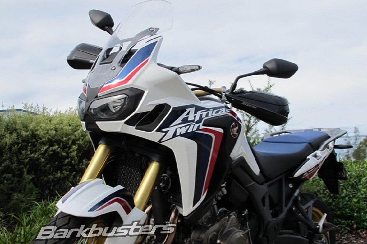 BARKBUSTERS Handguard Hardware Kit (Code: BHG-062) fitted to HONDA CRF1000L Africa Twin -non DCT model 2016 with STORM Guards (Code: STM-003) sold separately