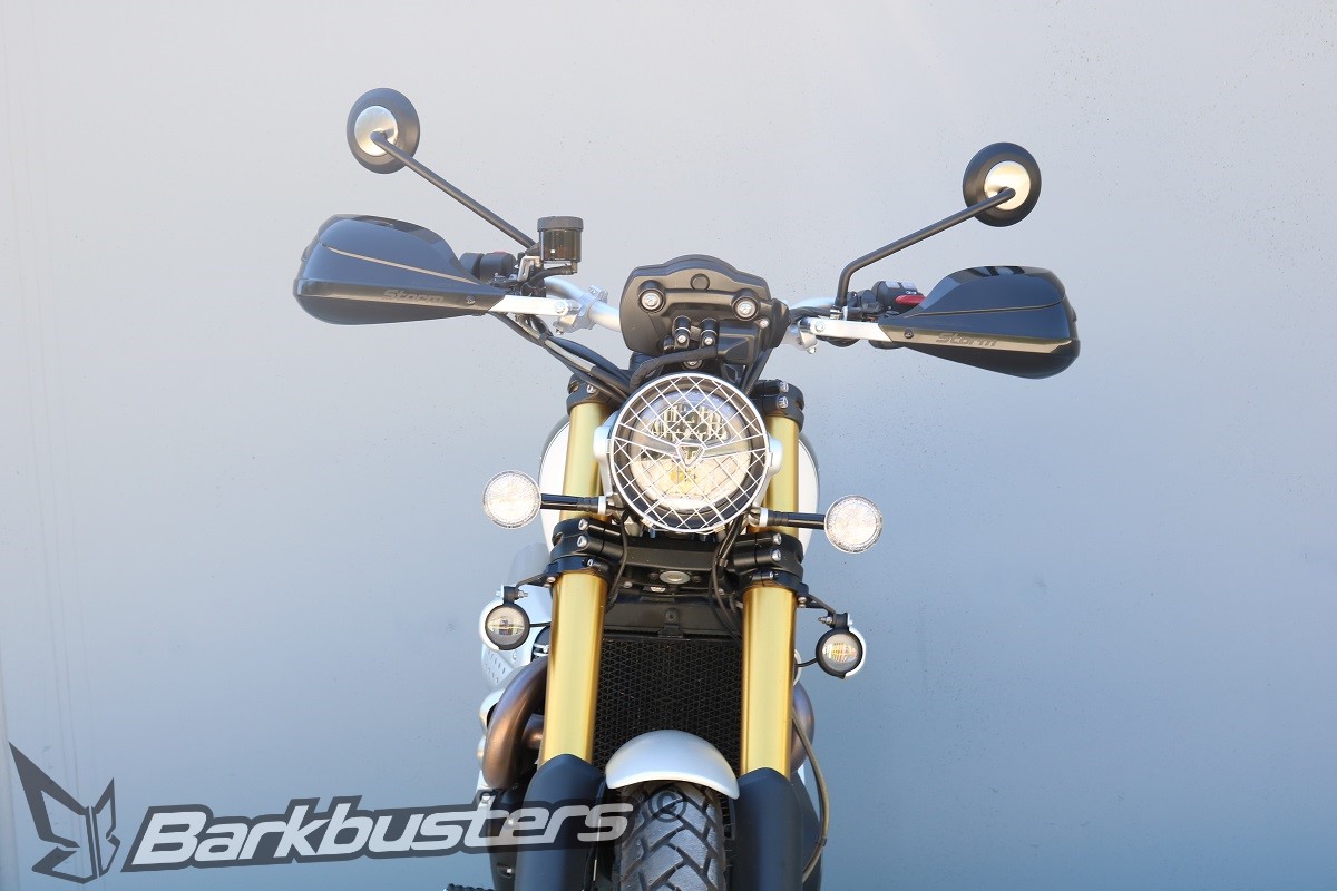 BARKBUSTERS Handguard Hardware Kit (Code: BHG-080) fitted to TRIUMPH Scrambler 1200XE with STORM Guards (Code: STM-003) sold separately