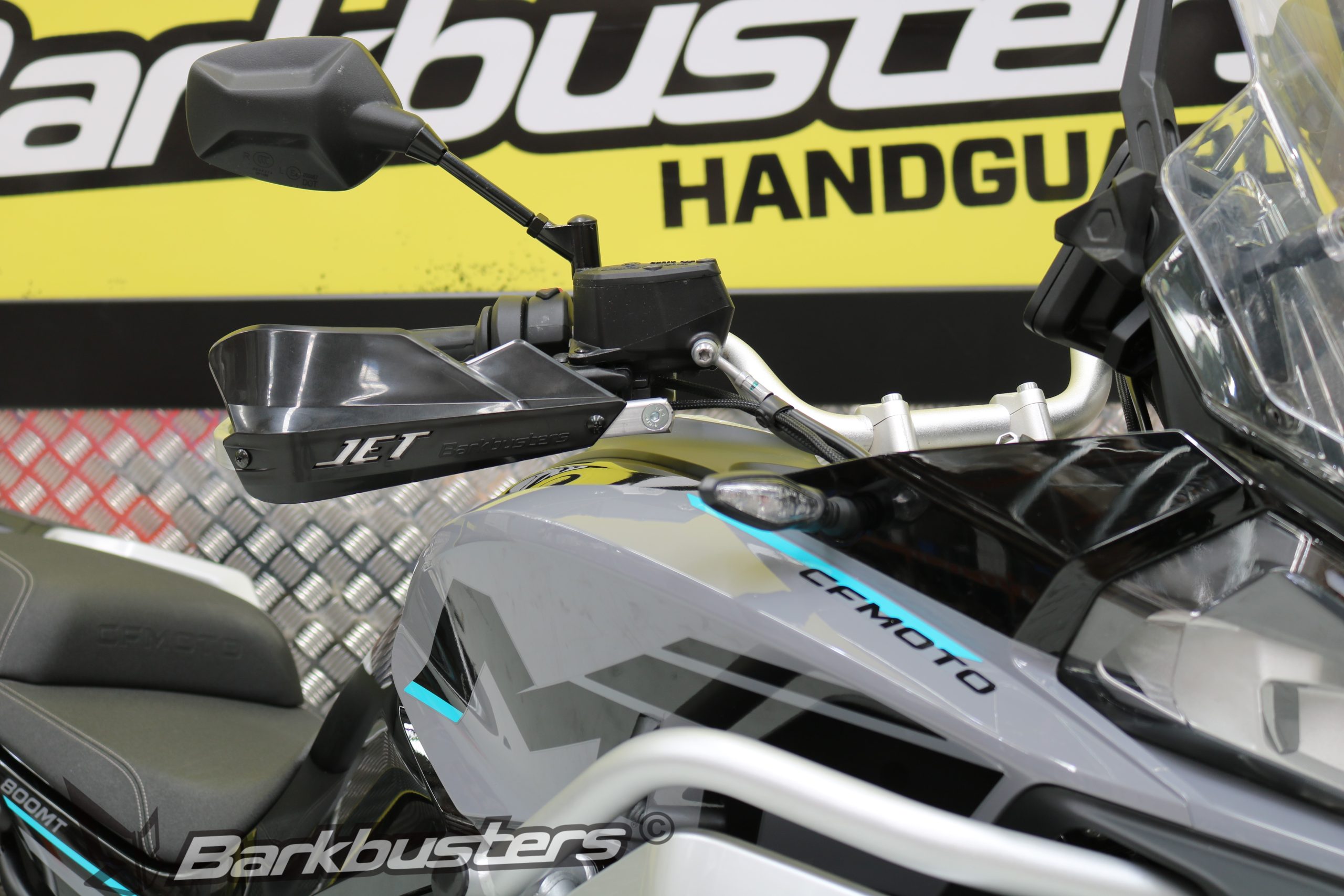 BARKBUSTERS Handguard Hardware Kit (Code: BHG-036) fitted to CF MOTO with JET guards (Code: BCF-003) sold separately