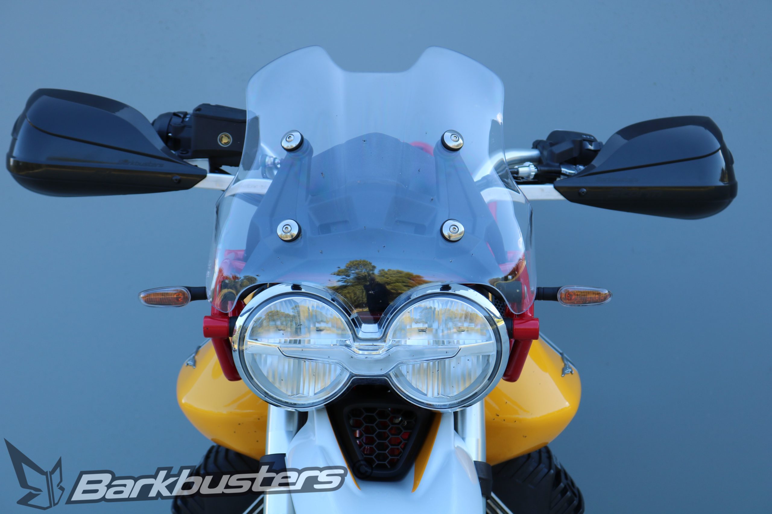 BARKBUSTERS Handguard Hardware Kit (Code: BHG-088) fitted to MOTO GUZZI V85TT with STORM Guards (Code: STM-003) sold separately