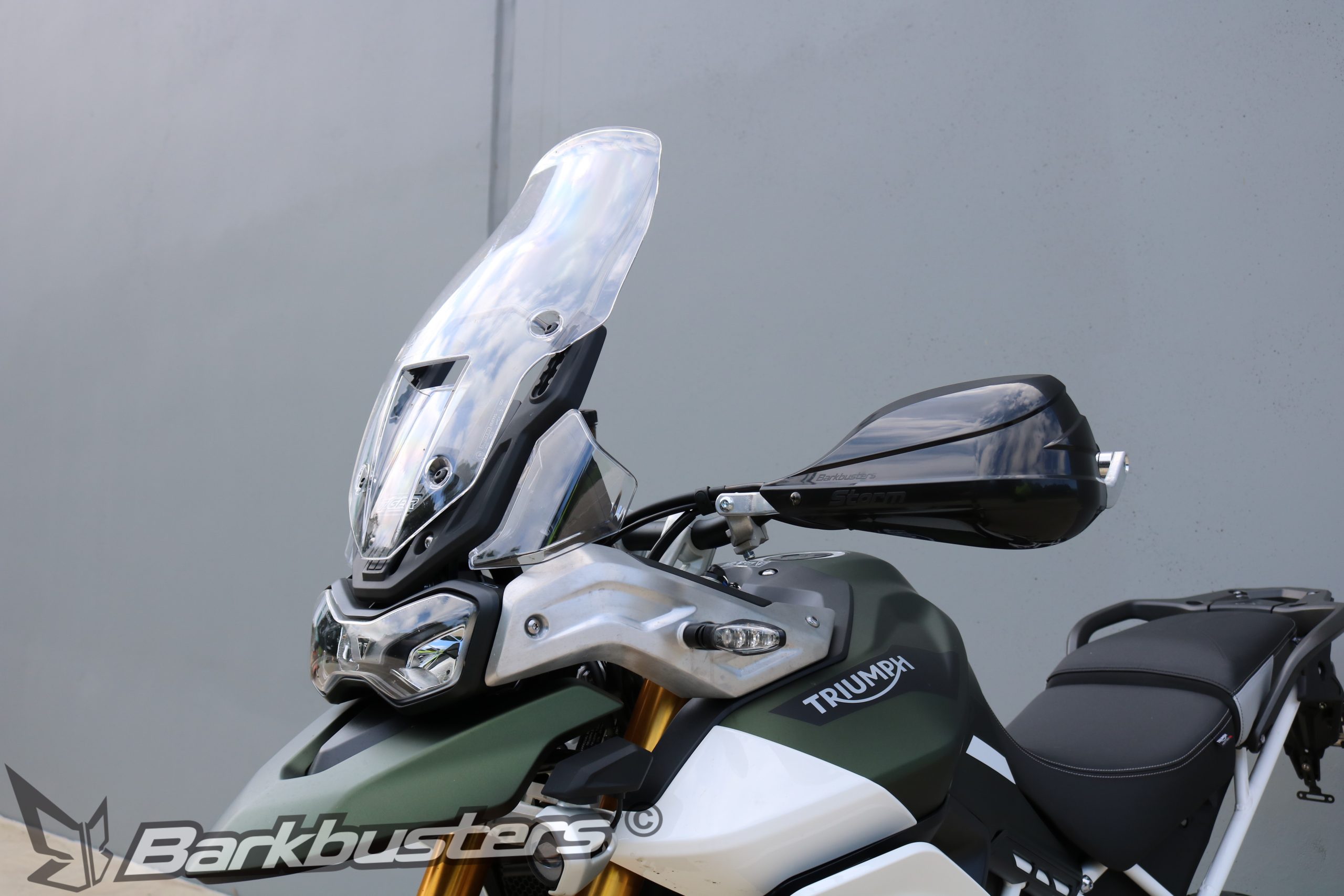 BARKBUSTERS Handguard Hardware Kit (Code: BHG-082) fitted to TRIUMPH Tiger 900 RALLY PRO ('20 on) with STORM Guards (Code: STM-003) sold separately
