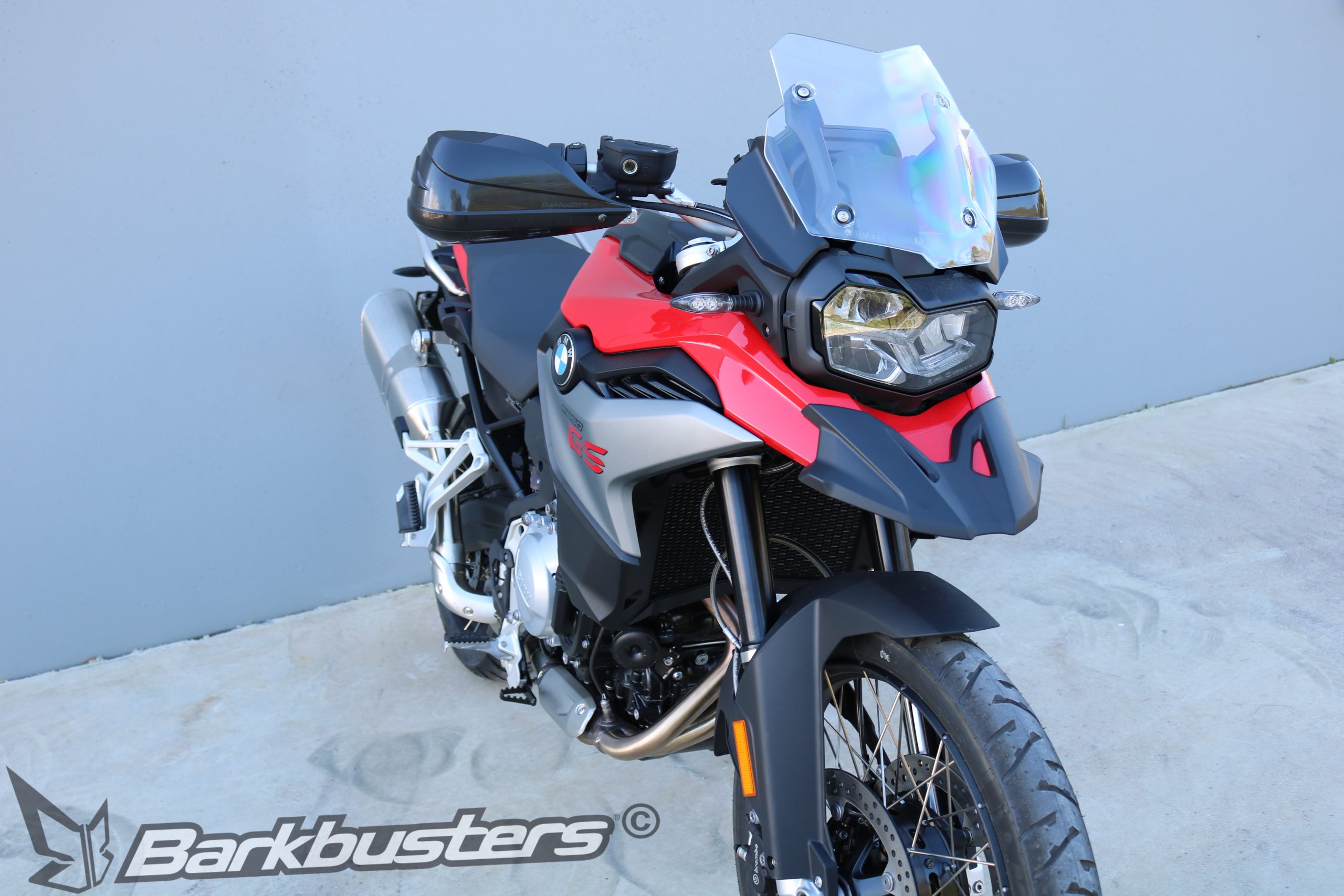BARKBUSTERS Handguard Hardware Kit (Code: BHG-085) fitted to BMW F850GS with STORM guards (Code: STM-003) sold separately