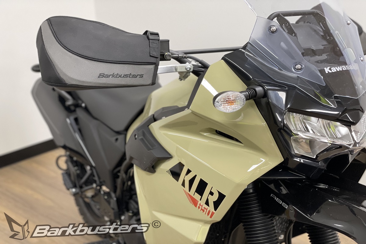 Kawasaki KLR650 2022 with CARBON Handguards