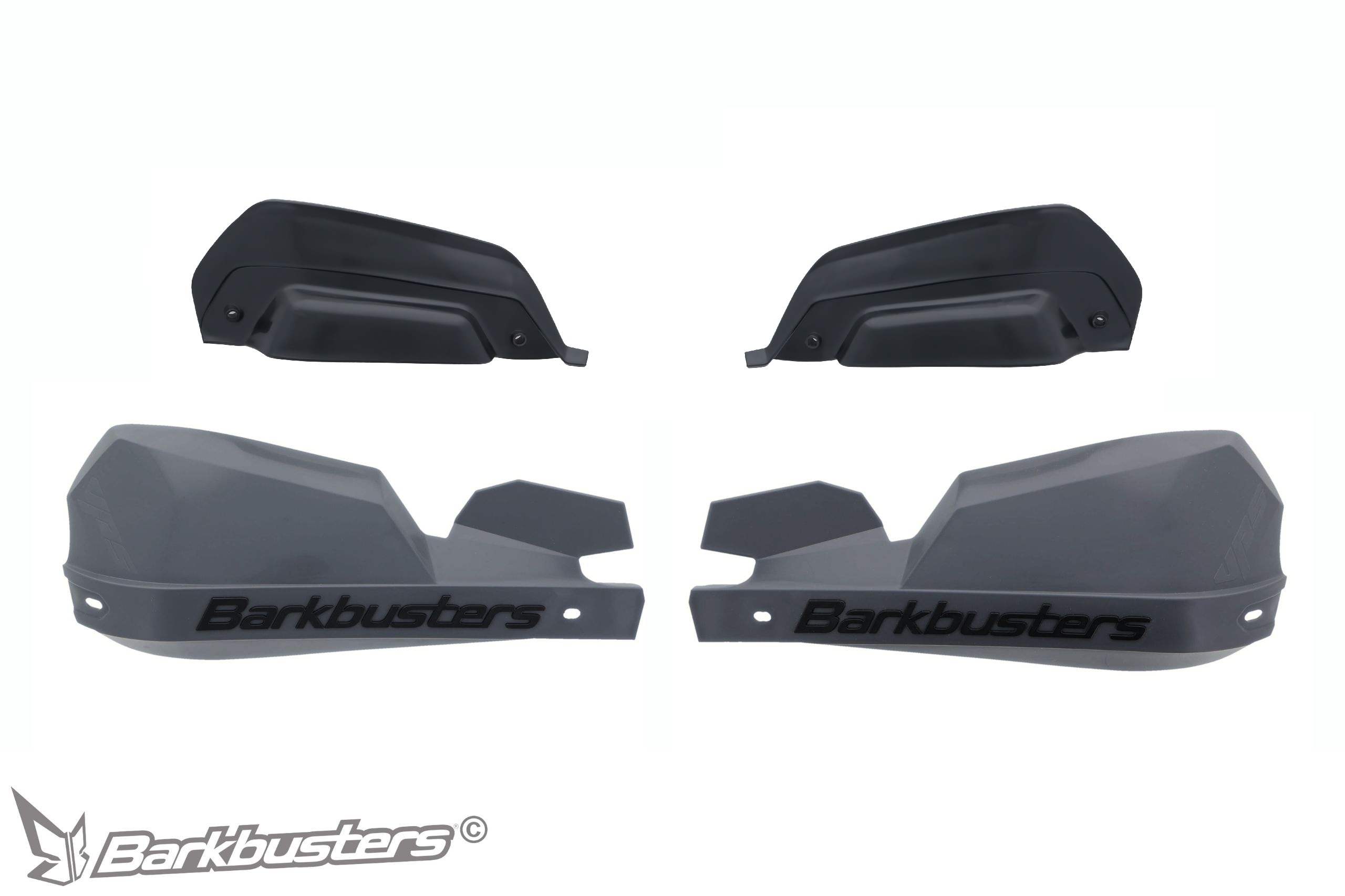 BARKBUSTERS VPS Guards (Code: VPS-203) - GREY (supplied with BLACK wind deflectors) BARKBUSTERS VPS Guards (Code: VPS-203) - GREY (supplied with BLACK wind deflectors)