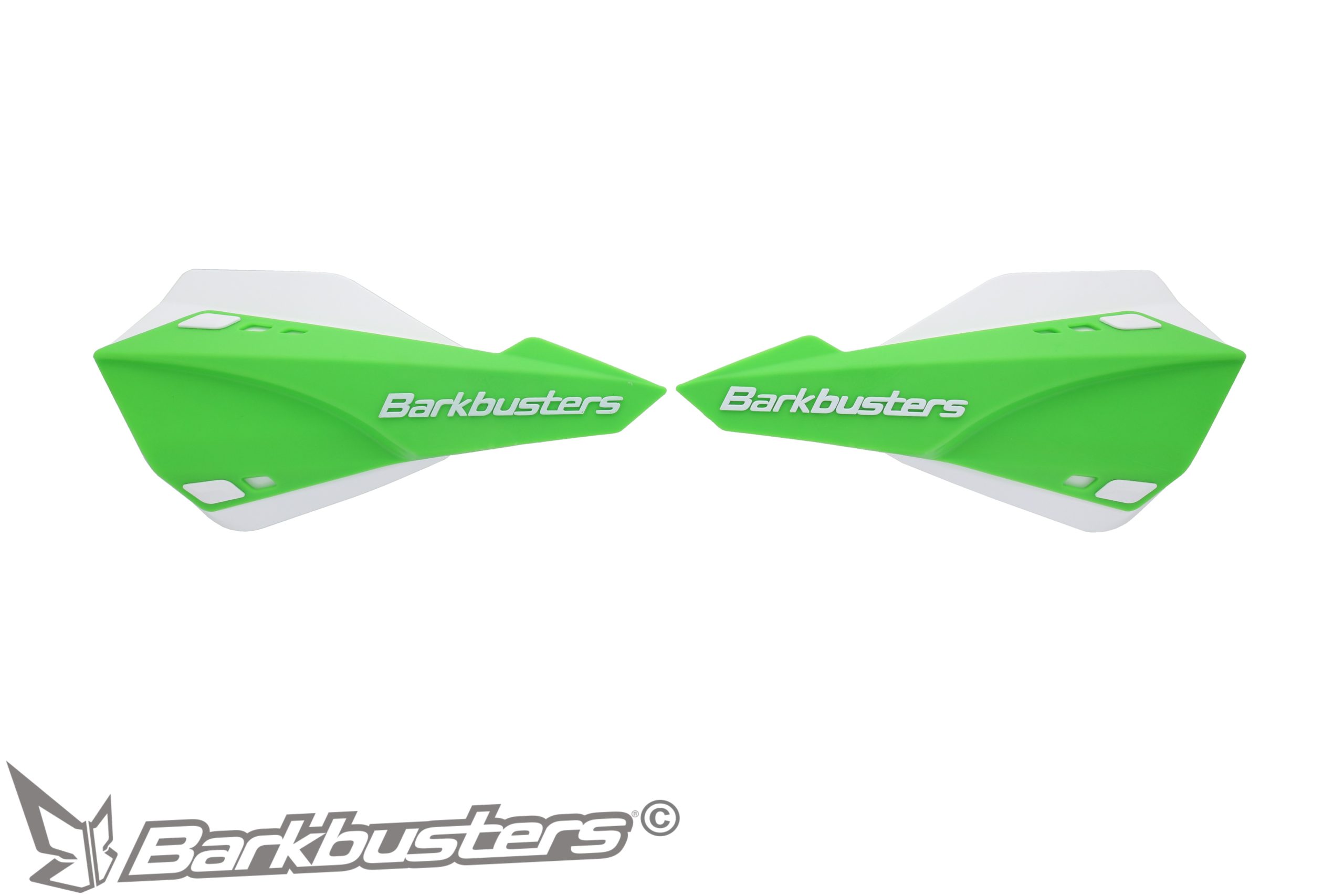 BARKBUSTERS SABRE Guards - Green with White Deflectors (Code: SAB-1GR-WH)