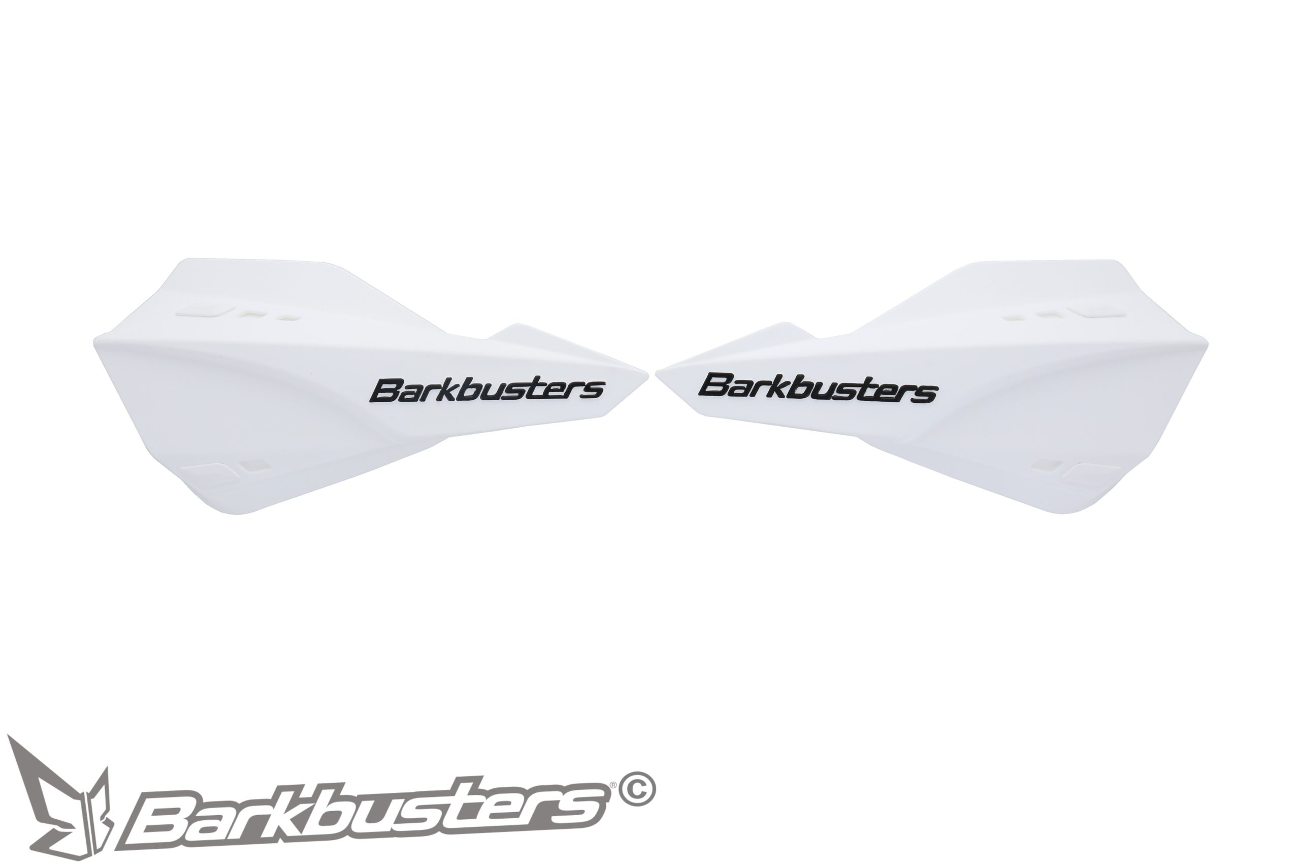 BARKBUSTERS SABRE Guards - White with White Deflectors (Code: SAB-1WH-WH)